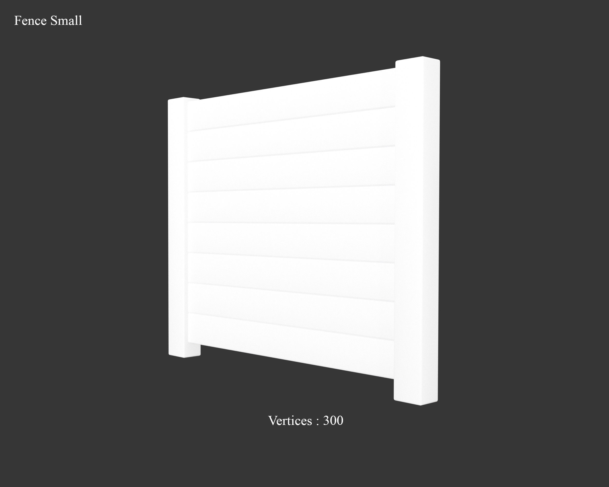 Medieval Defense Wood Fences Low-poly 3D model_19