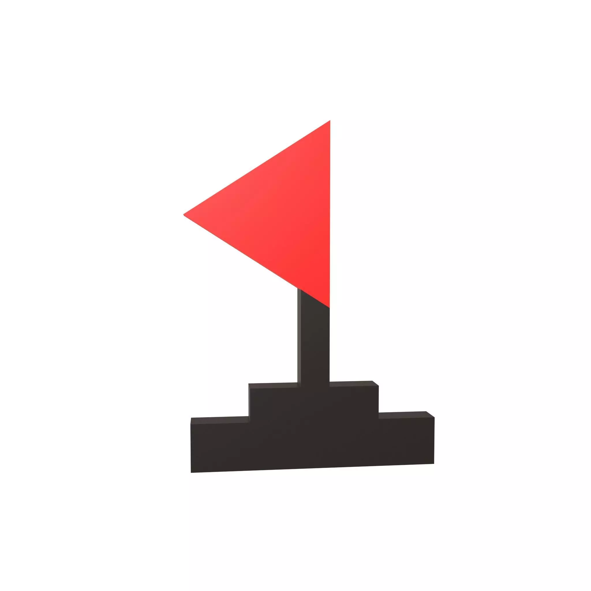 Minesweeper Flag Icon v1 001 Low-poly 3D model_0