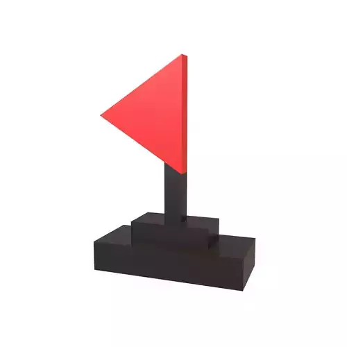 Minesweeper Flag Icon v2 001 Low-poly 3D model