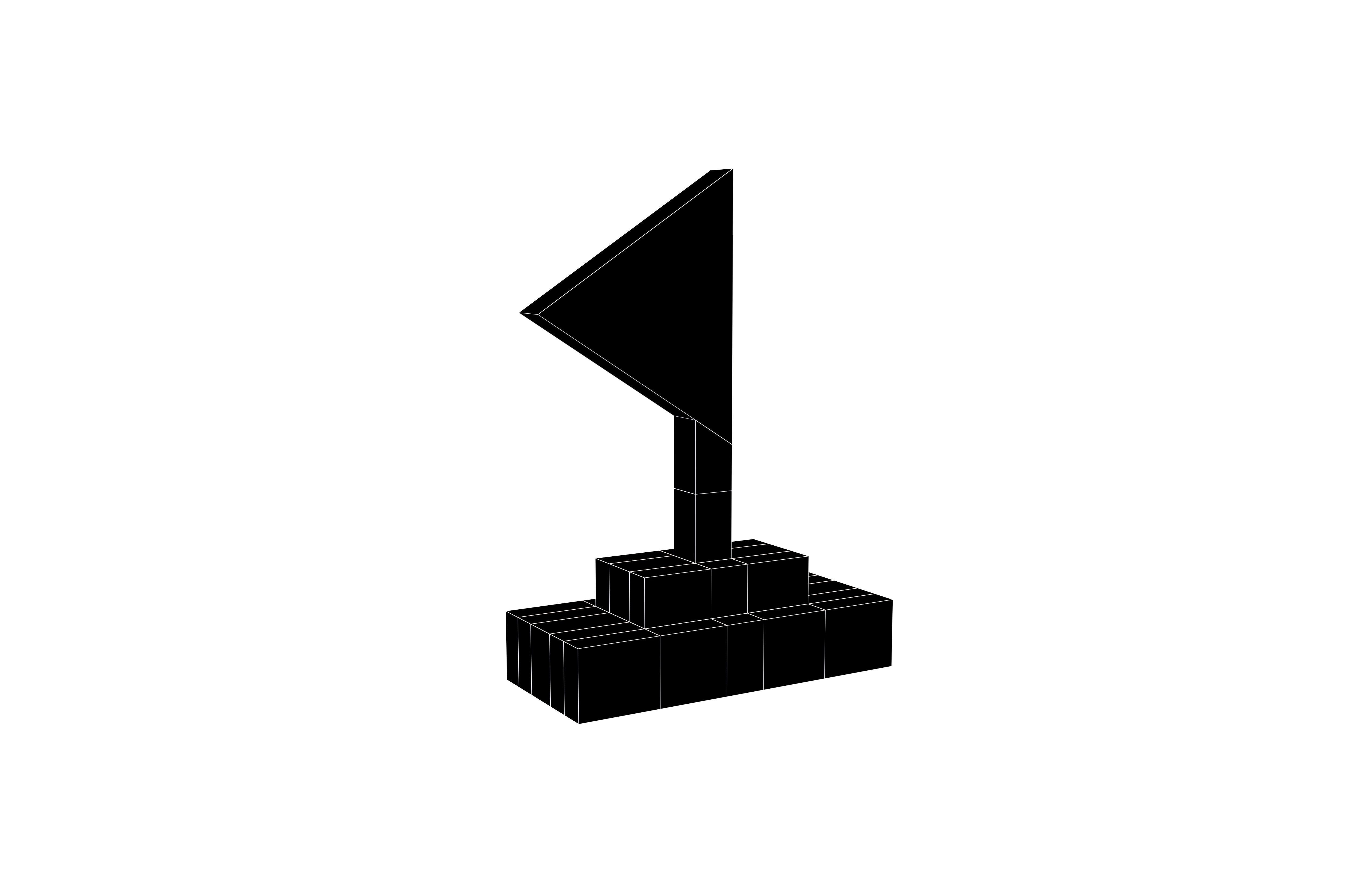 Minesweeper Flag Icon v2 001 Low-poly 3D model_4
