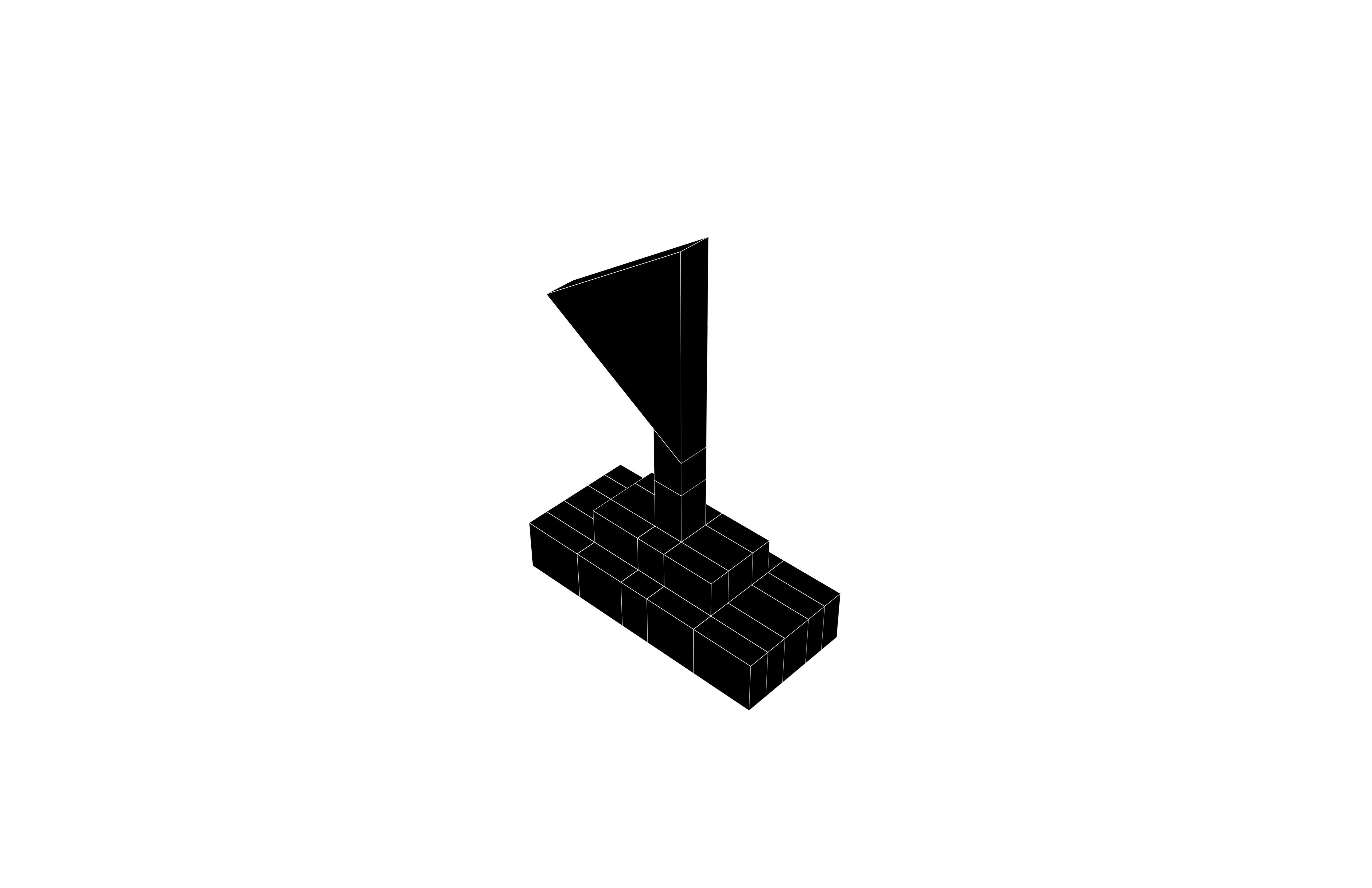 Minesweeper Flag Icon v2 001 Low-poly 3D model_5