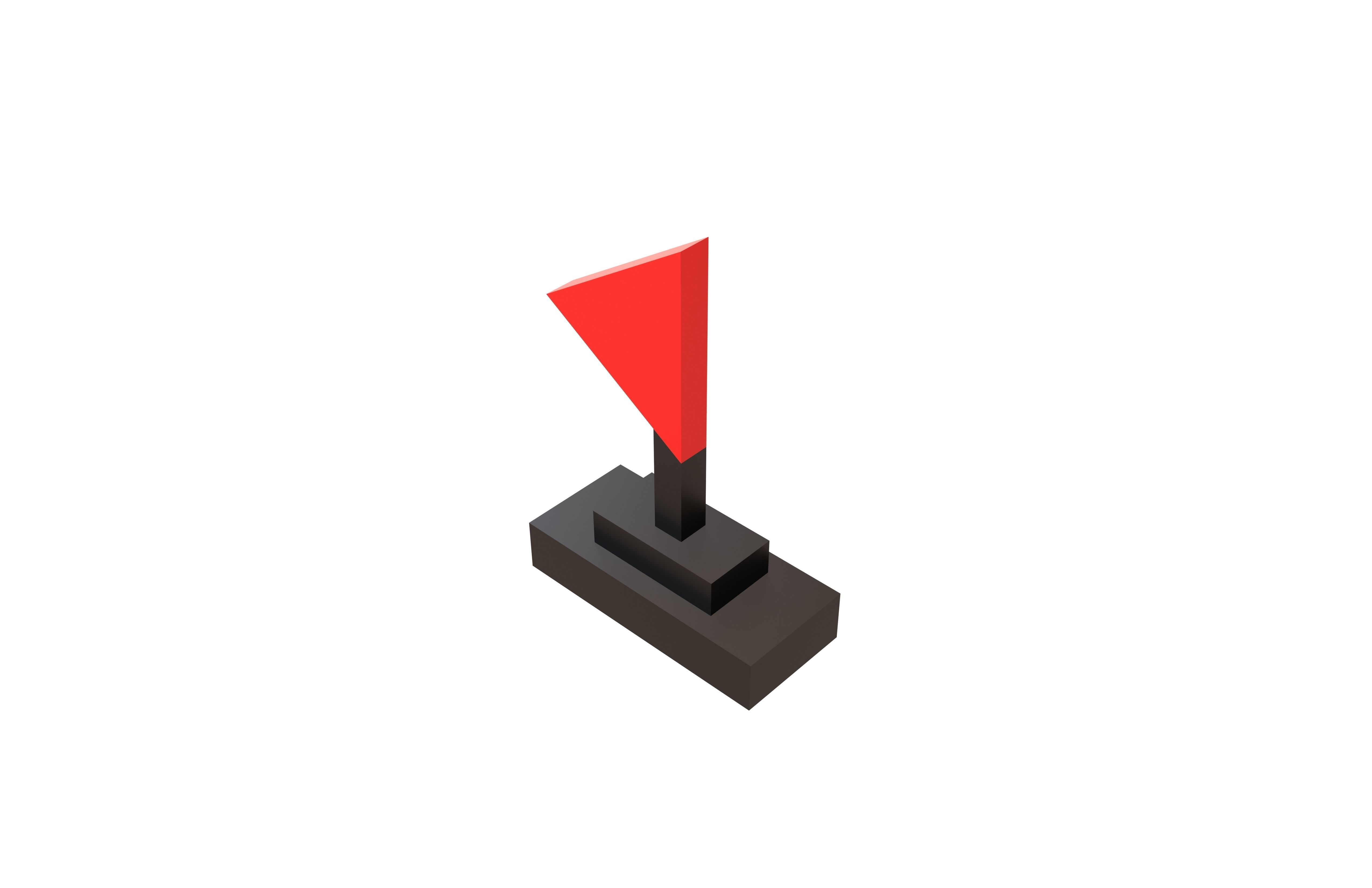 Minesweeper Flag Icon v2 001 Low-poly 3D model_2
