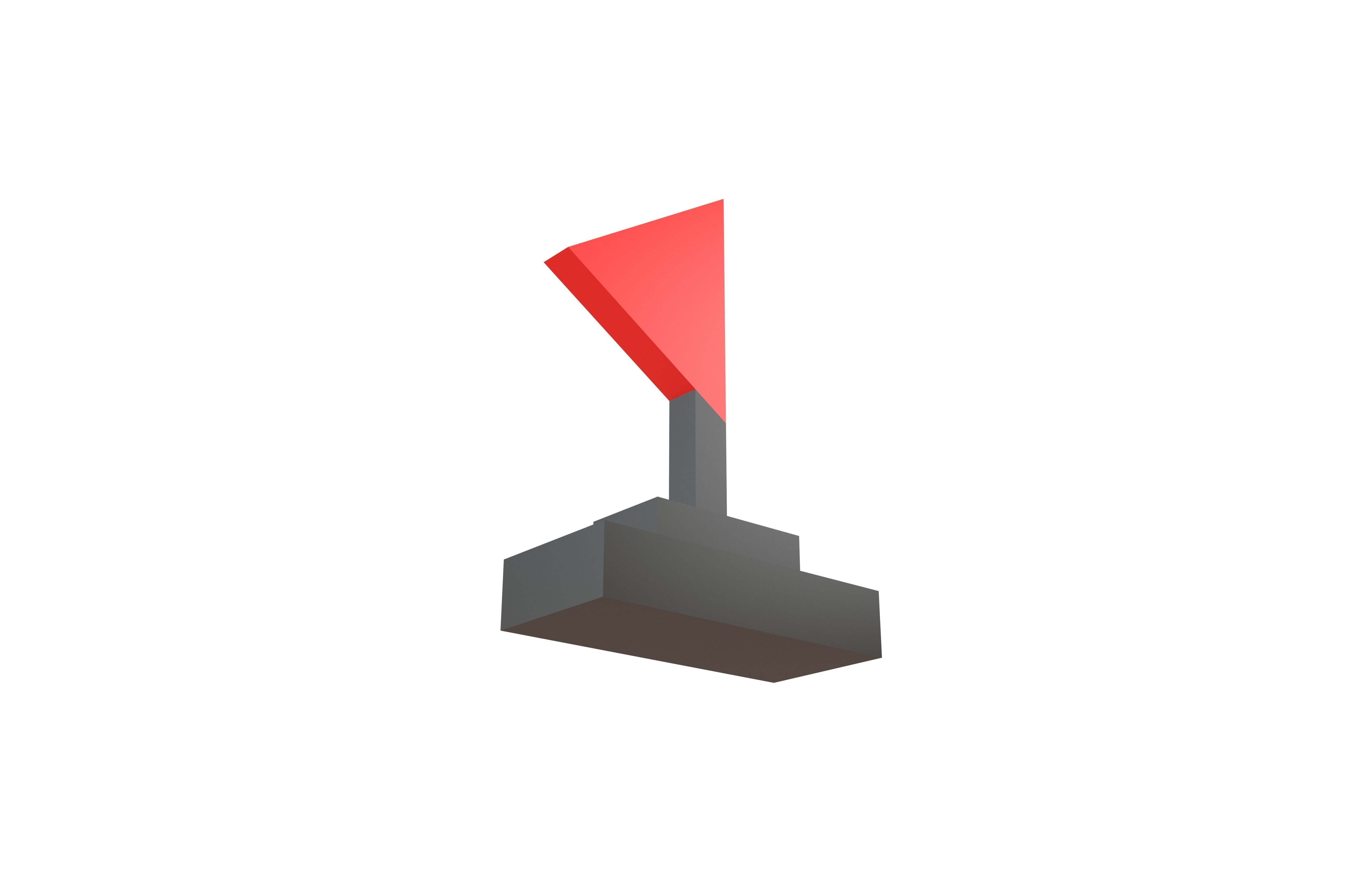 Minesweeper Flag Icon v2 001 Low-poly 3D model_3