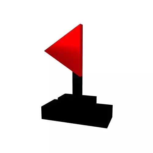 Minesweeper Flag Icon v2 002 Low-poly 3D model