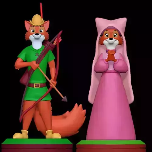 Robin Hood and Maid Marian - Robin Hood 1973 3D print model