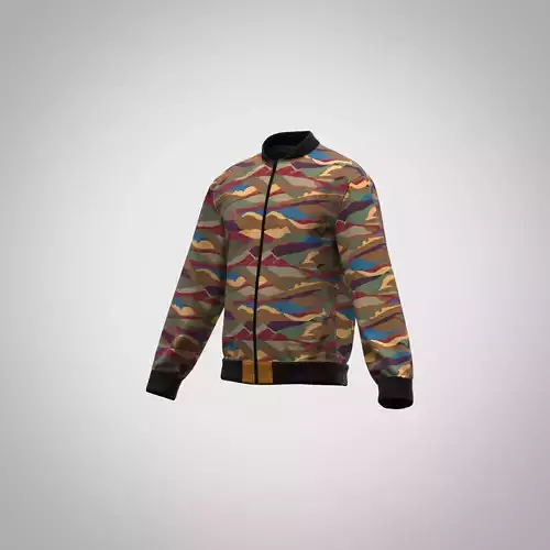 Mens Bomber Jacket Low-poly 3D model