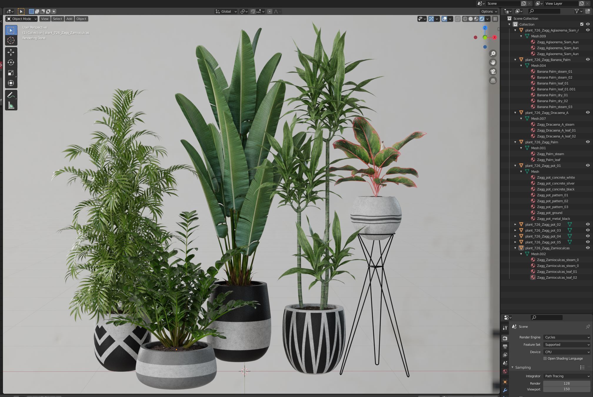 Plants collection 726 3D model_5