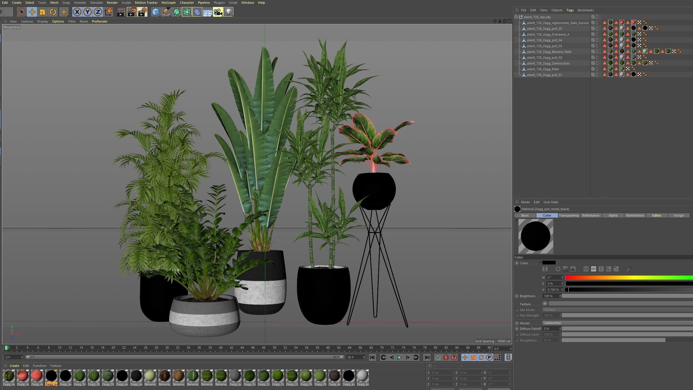 Plants collection 726 3D model_6