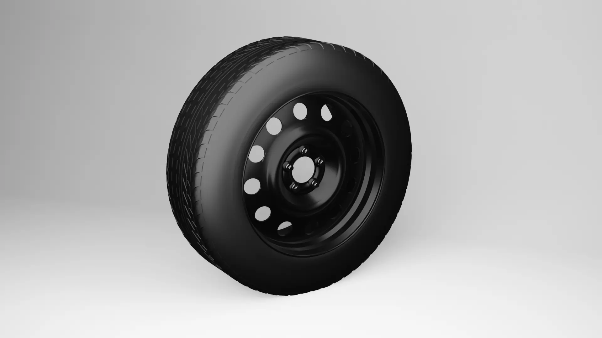Steel Wheel 3D model_0