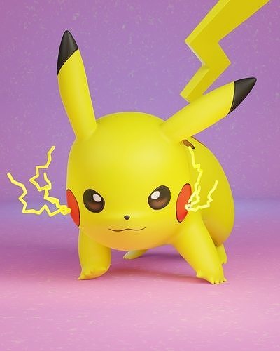 pokemon pikachu 3D print model