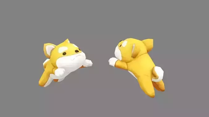 cartoon puppet Shiba Inu