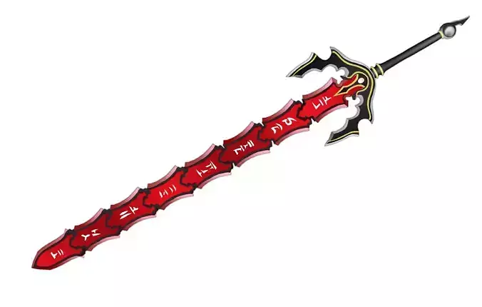 Haseo 5th Form Sword 3D Model - Dot Hack Cosplay 3D print model