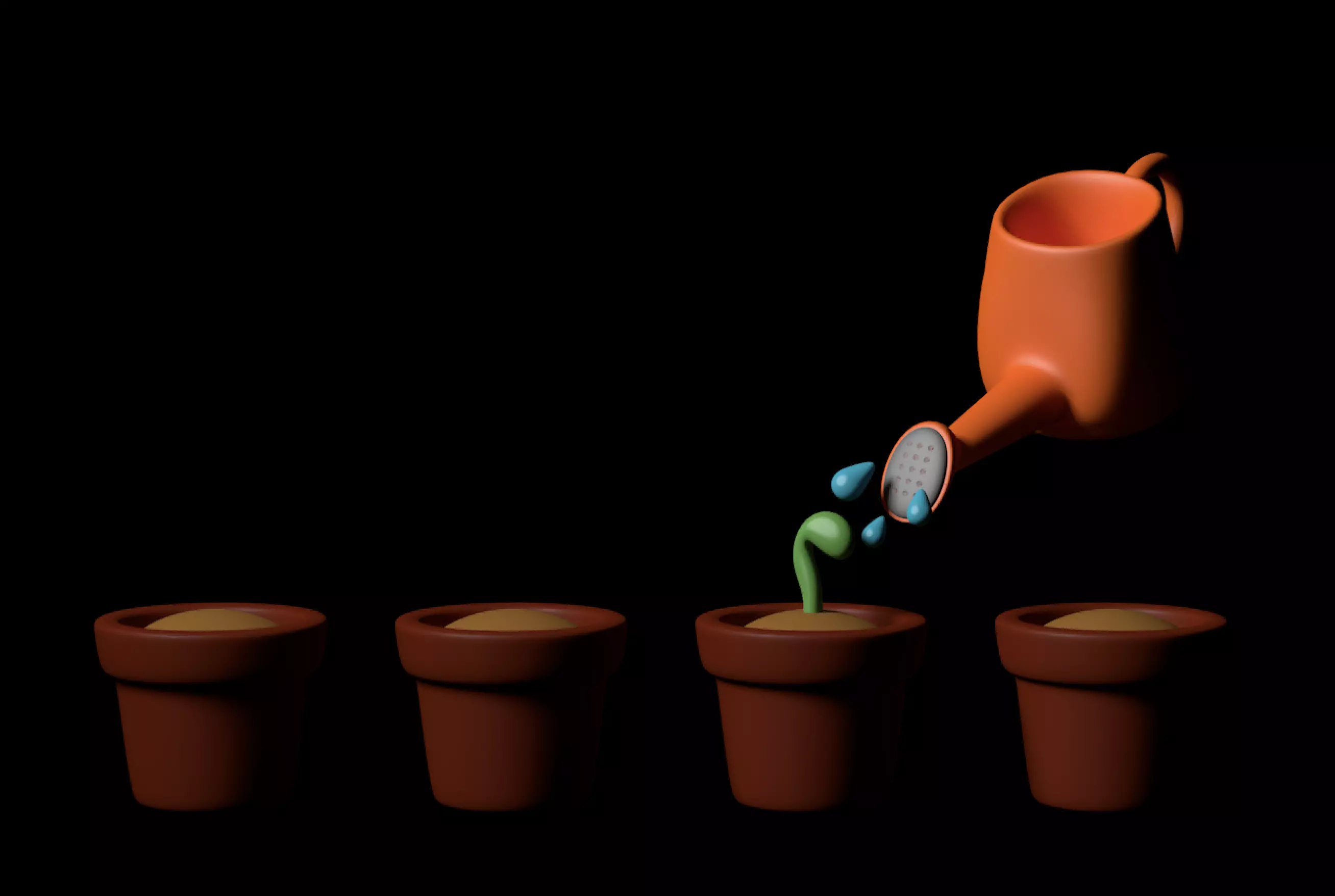 pot plants Free 3D model