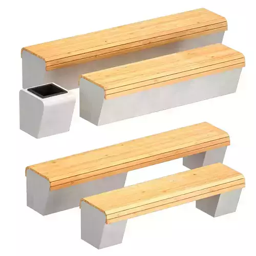 Outdoor park bench with an urn