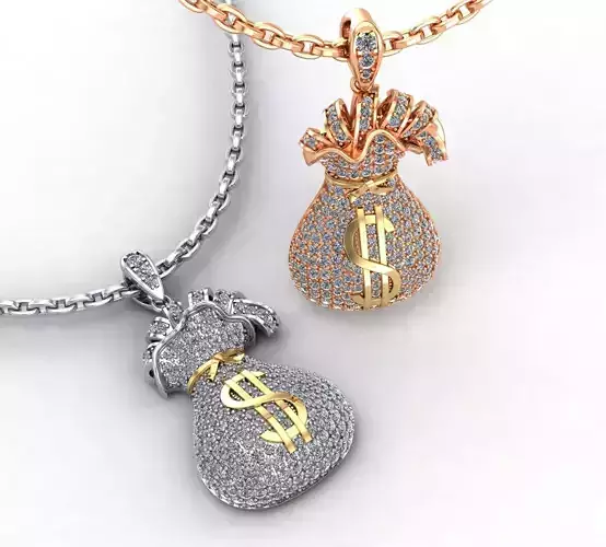Diamond money bag 3D print model