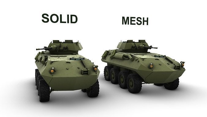 LAV 25 Armored amphibious reconaissance vehicle  3D model