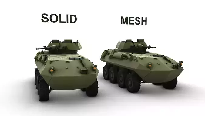 LAV 25 Armored amphibious reconaissance vehicle  3D model