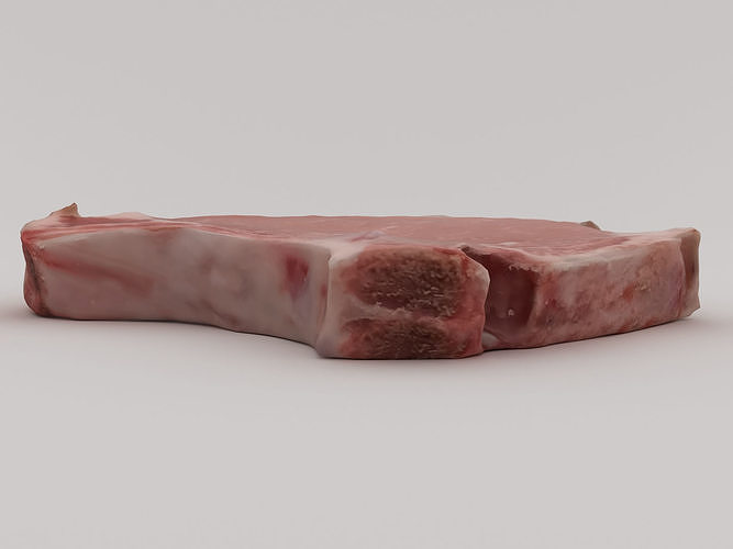 Steak pork chop 3D model 7