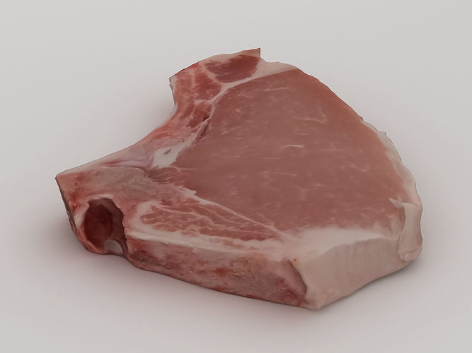Steak pork chop 3D model 6