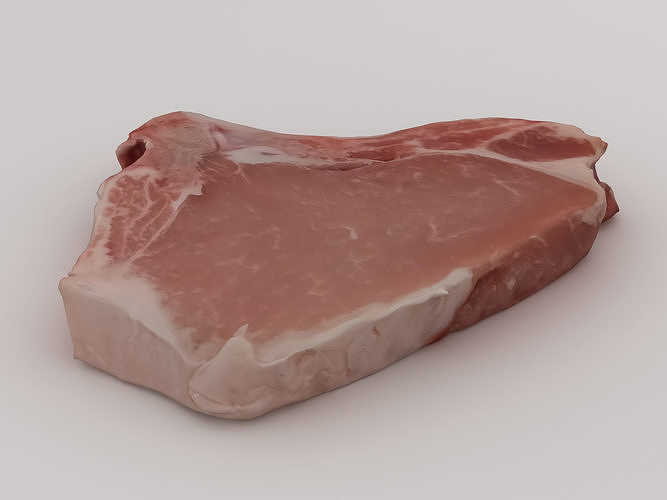 Steak pork chop 3D model 5