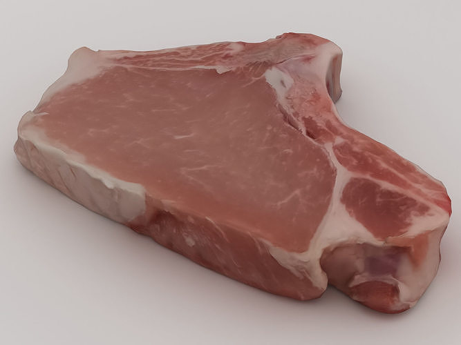Steak pork chop 3D model 4
