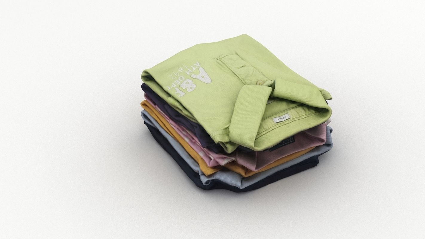 Polo Shirts 2 3D model_4