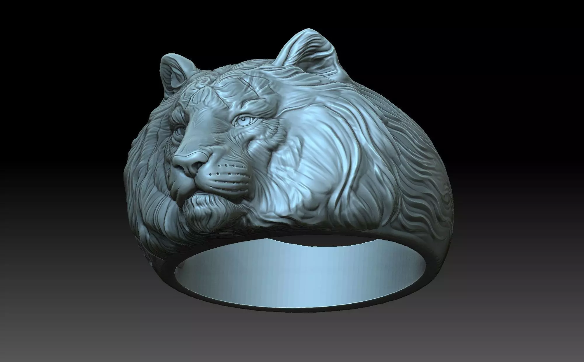 Head Tiger ring 3D print model