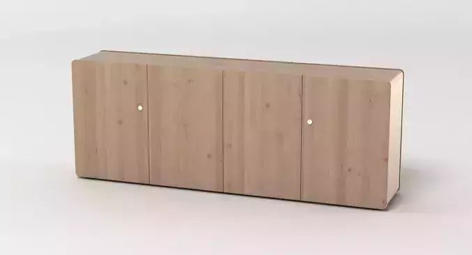 Sideboard wooden cabinet with two doors