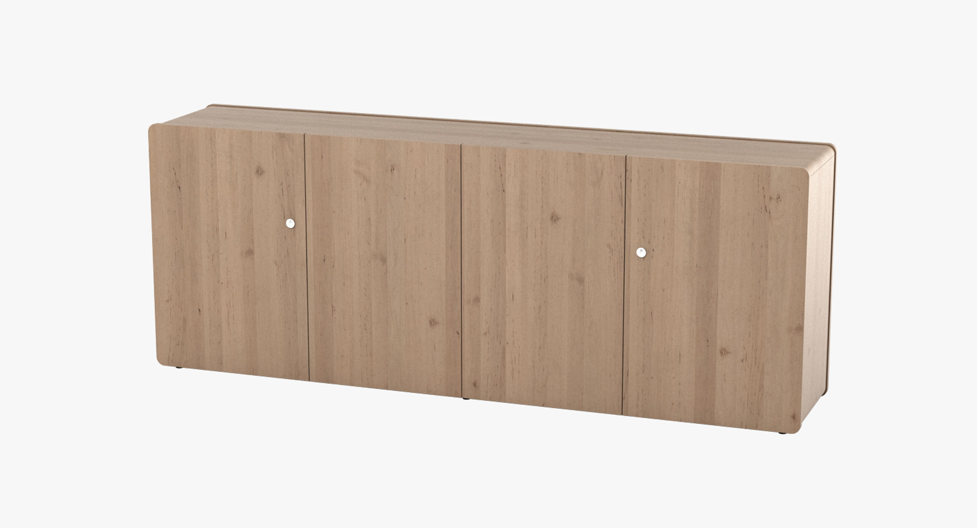 Sideboard wooden cabinet with two doors 3D model_10