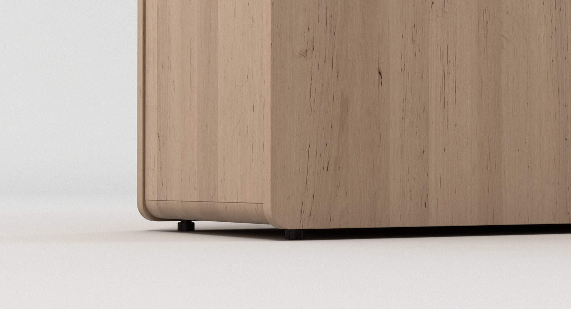 Sideboard wooden cabinet with two doors 3D model_5