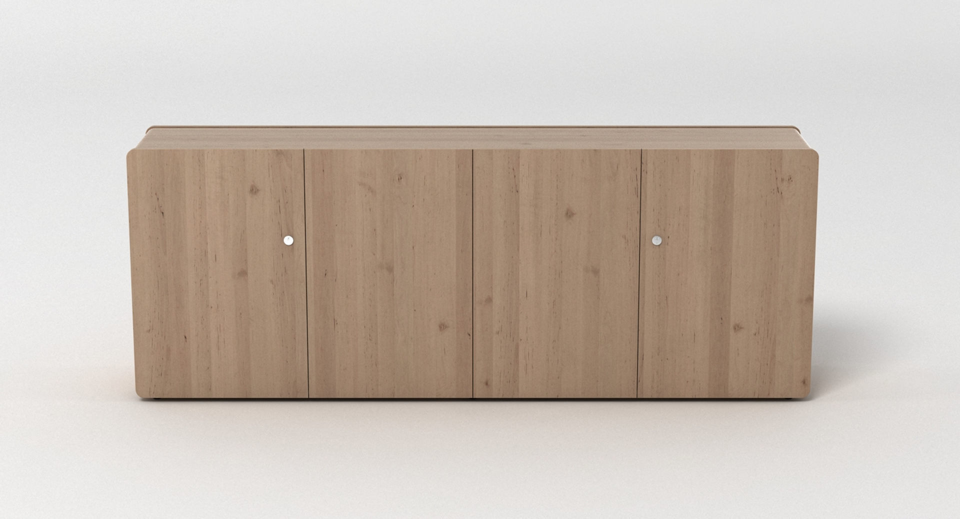 Sideboard wooden cabinet with two doors 3D model_1