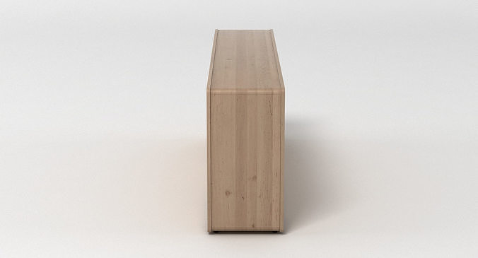 Sideboard wooden cabinet with two doors 3D model 3