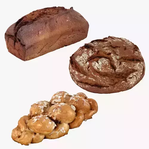 Bread Collection 1 stone 3D model