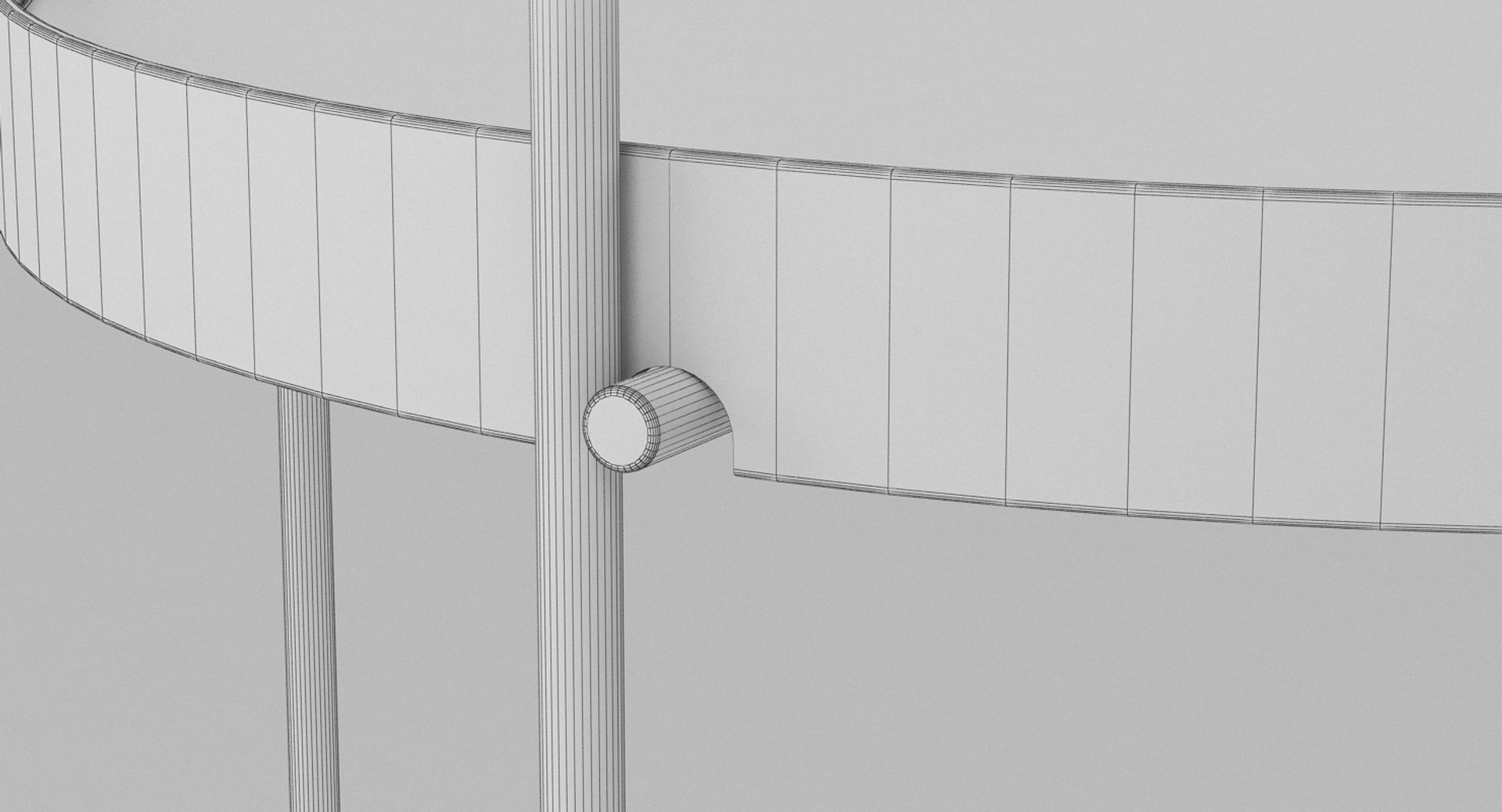 Sidetable round brass side table 3D model_8