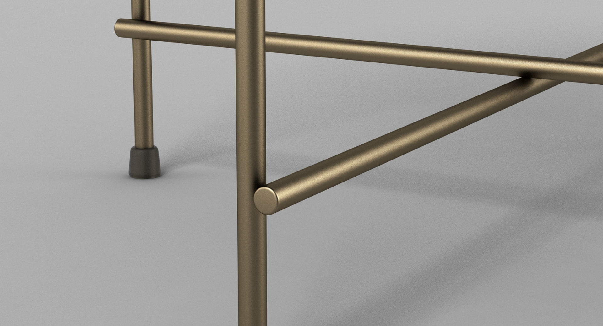 Sidetable round brass side table 3D model_4