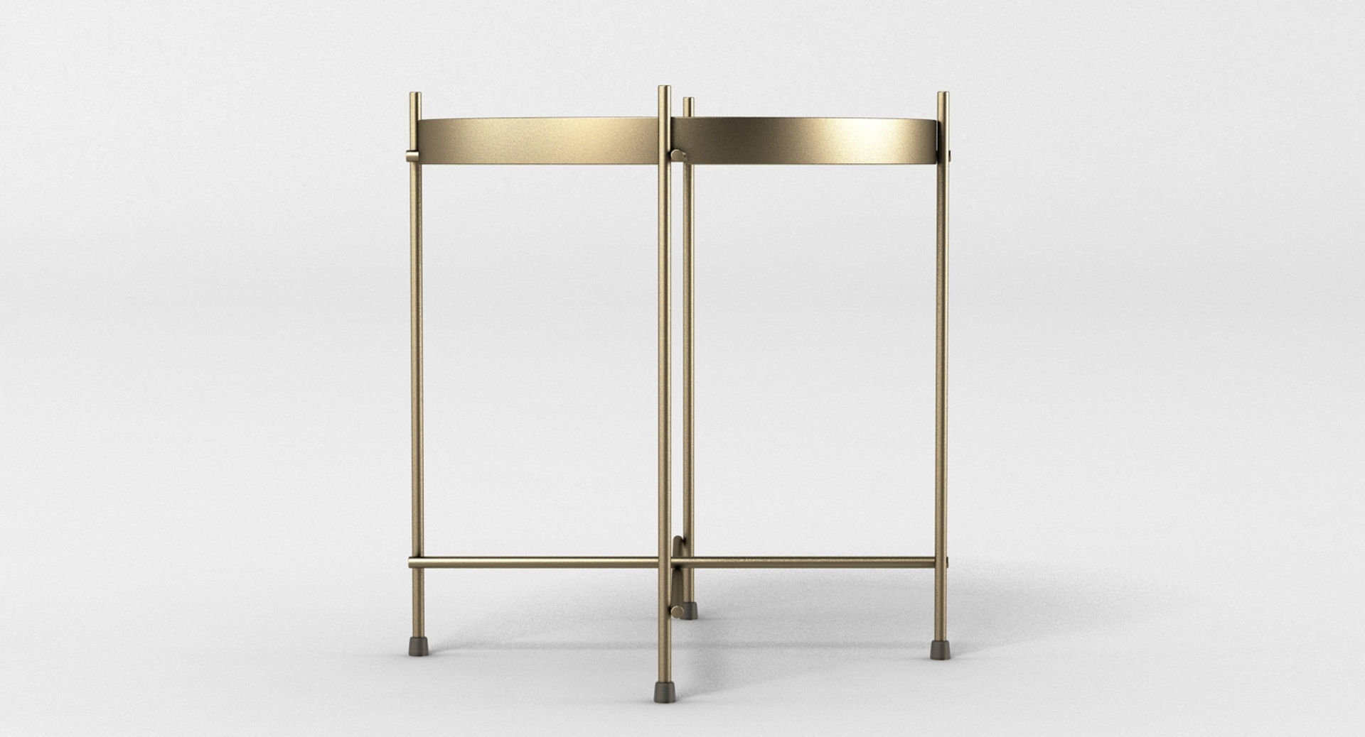 Sidetable round brass side table 3D model_5