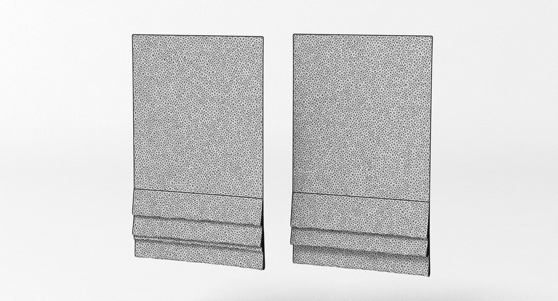 Blinds 2 pair of glass doors 3D model_10