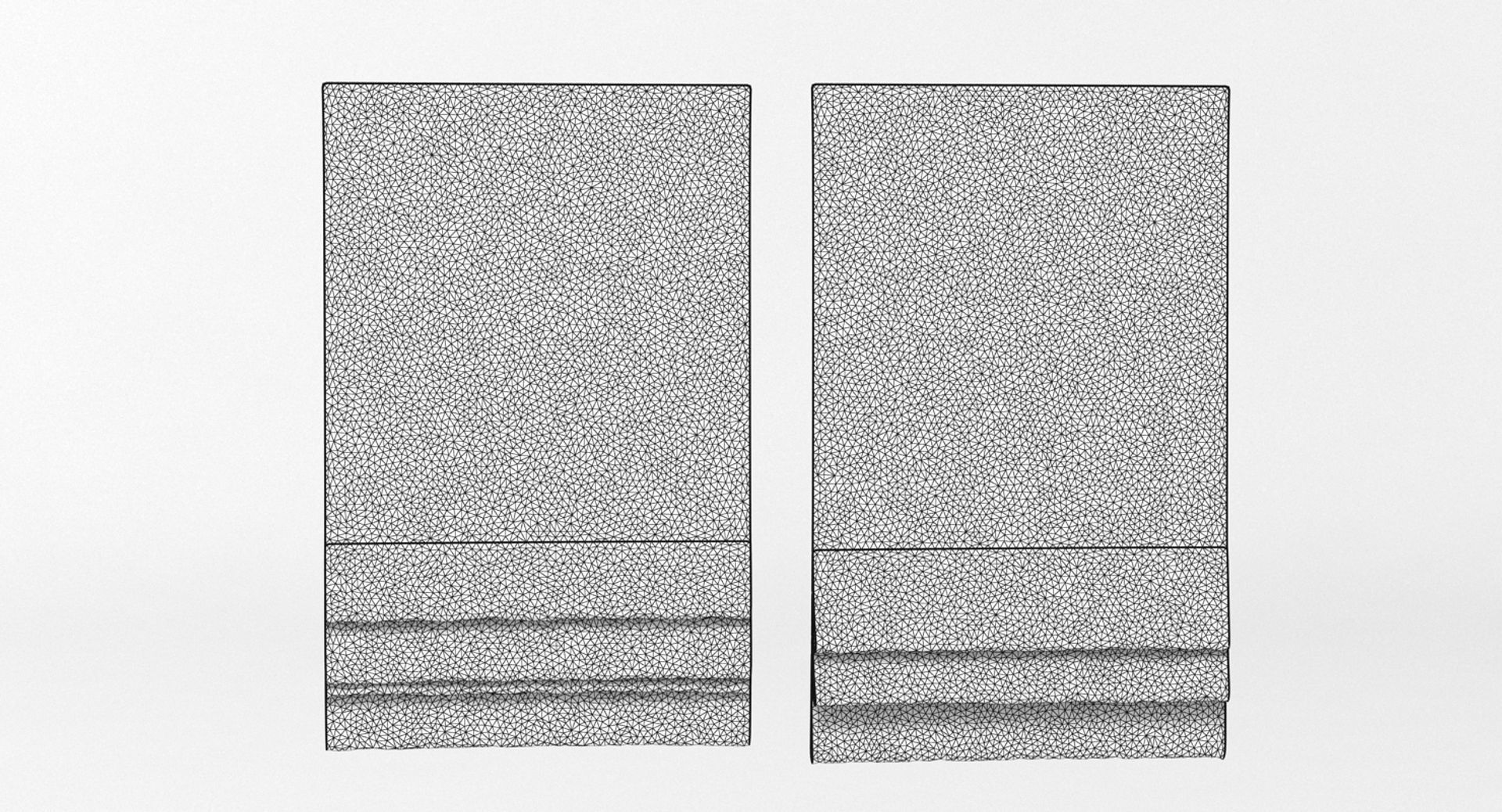 Blinds 2 pair of glass doors 3D model_11