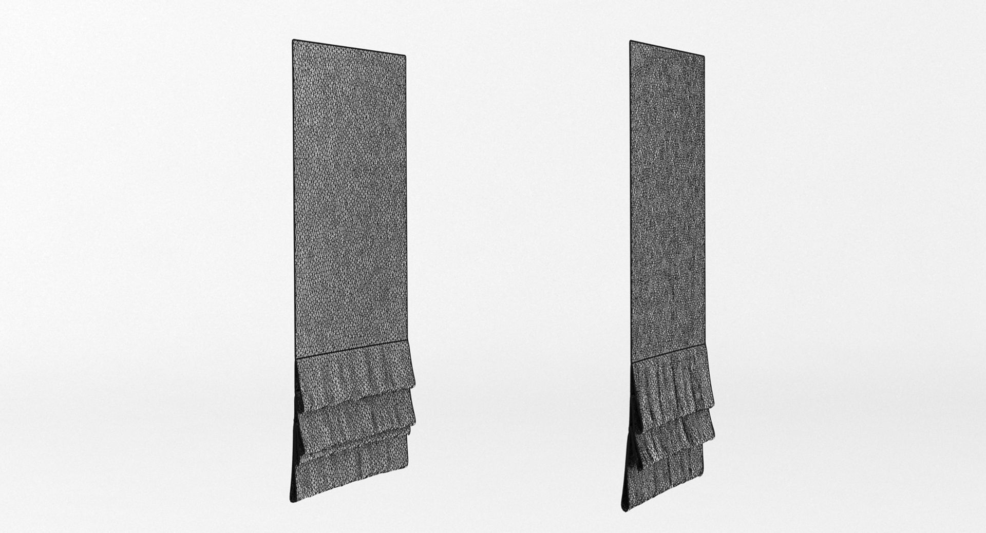 Blinds 2 pair of glass doors 3D model_12
