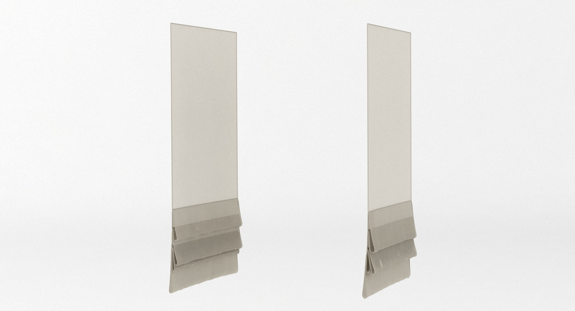 Blinds 2 pair of glass doors 3D model_3