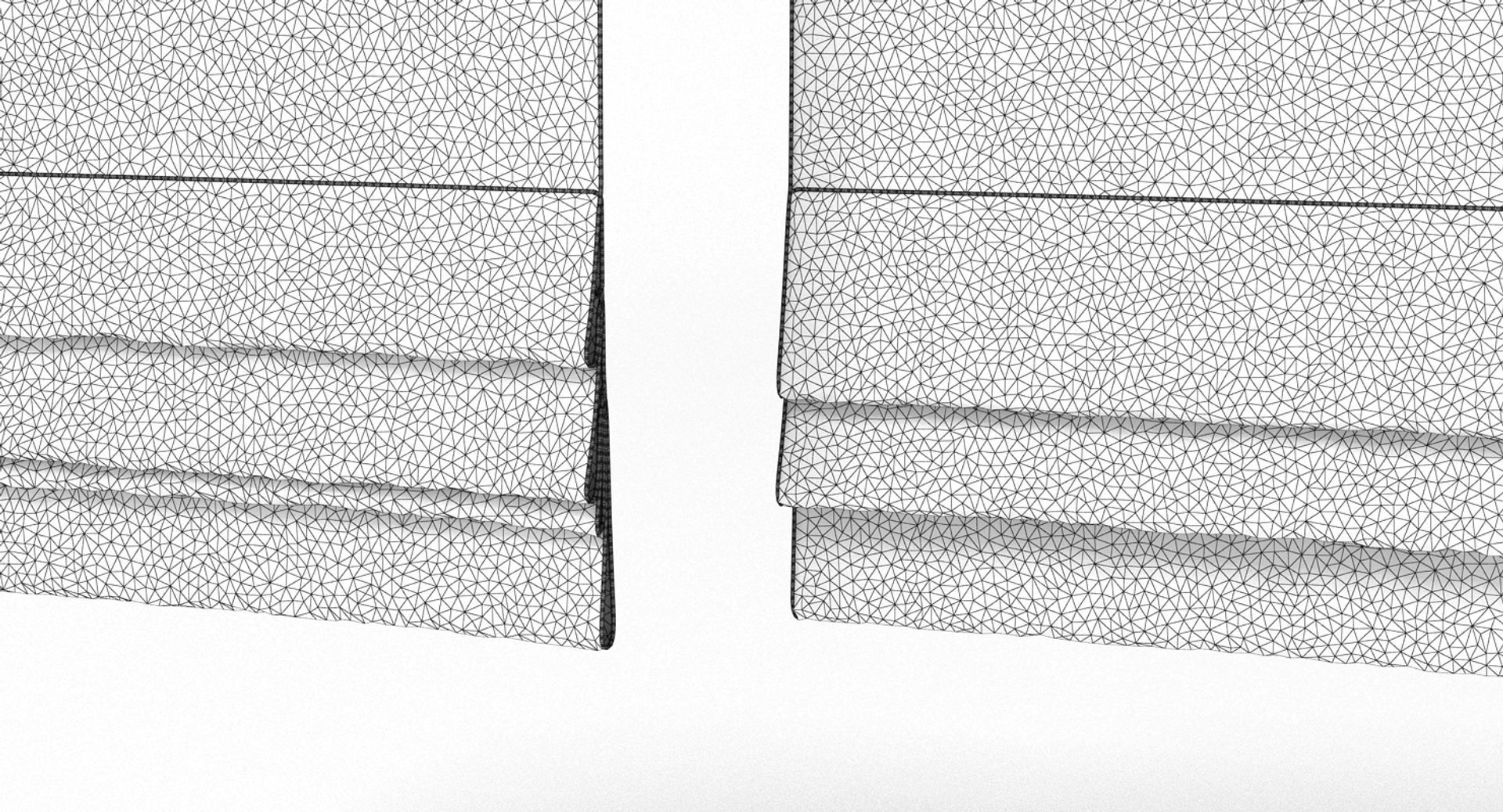 Blinds 2 pair of glass doors 3D model_9