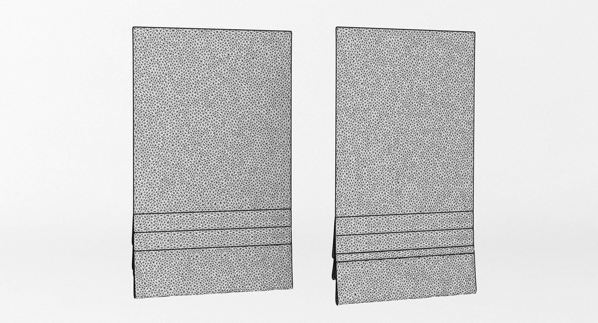 Blinds 2 pair of glass doors 3D model_13