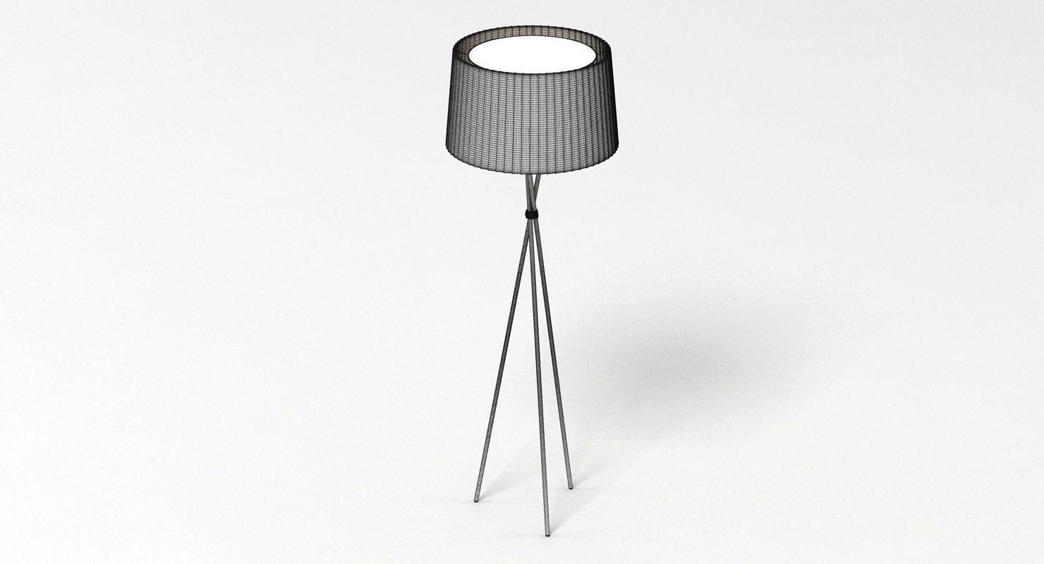 Santa Cole Tripode G5 Lamp Red 3D model_7