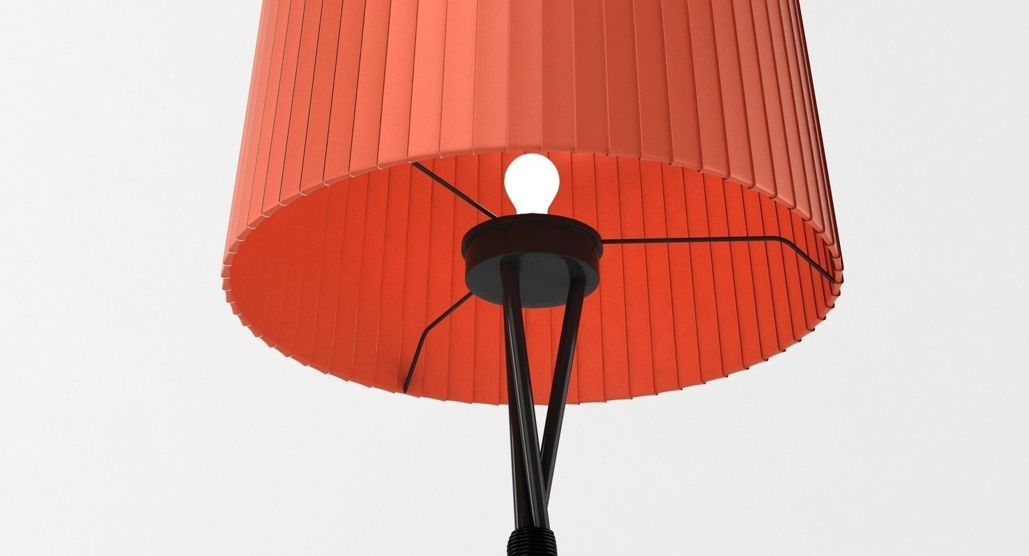Santa Cole Tripode G5 Lamp Red 3D model_2