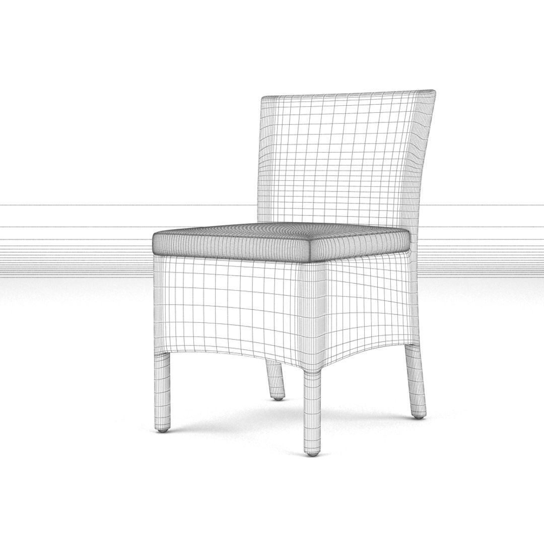 Rattan Chairs 3D model_5