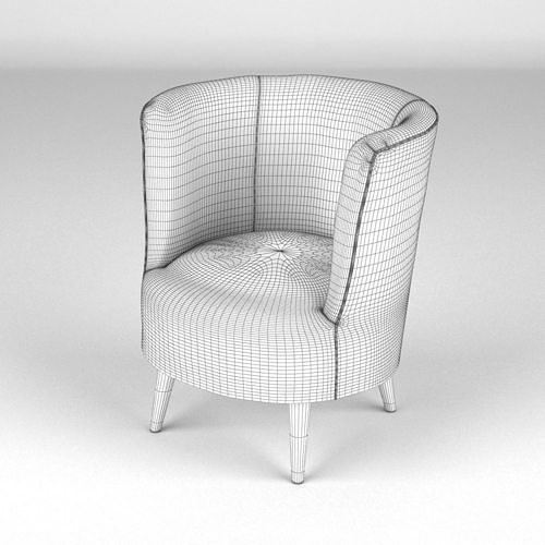 Lulu Scoop Chair 3D model 7