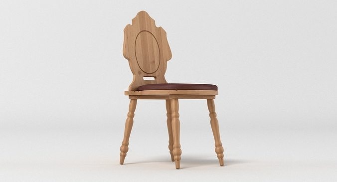 Rustic Chair 3D model 2