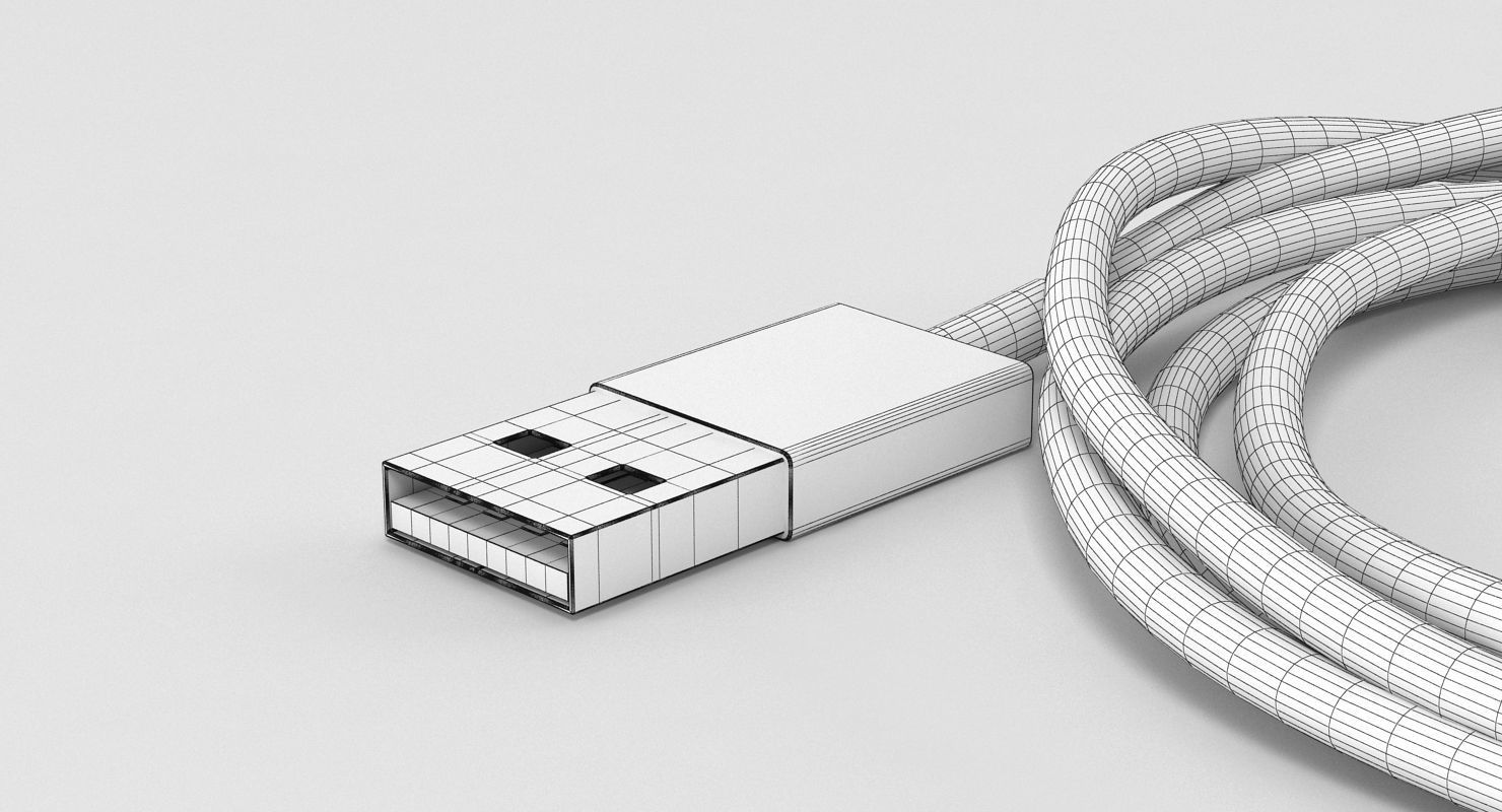 Apple Lightning Cable 3D model_8