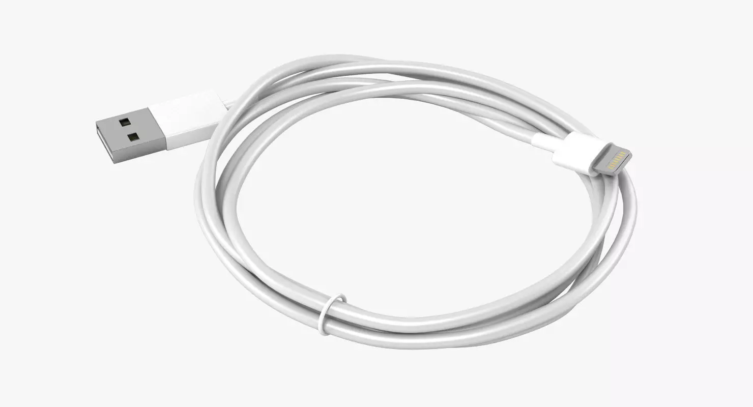 Apple Lightning Cable 3D model_0