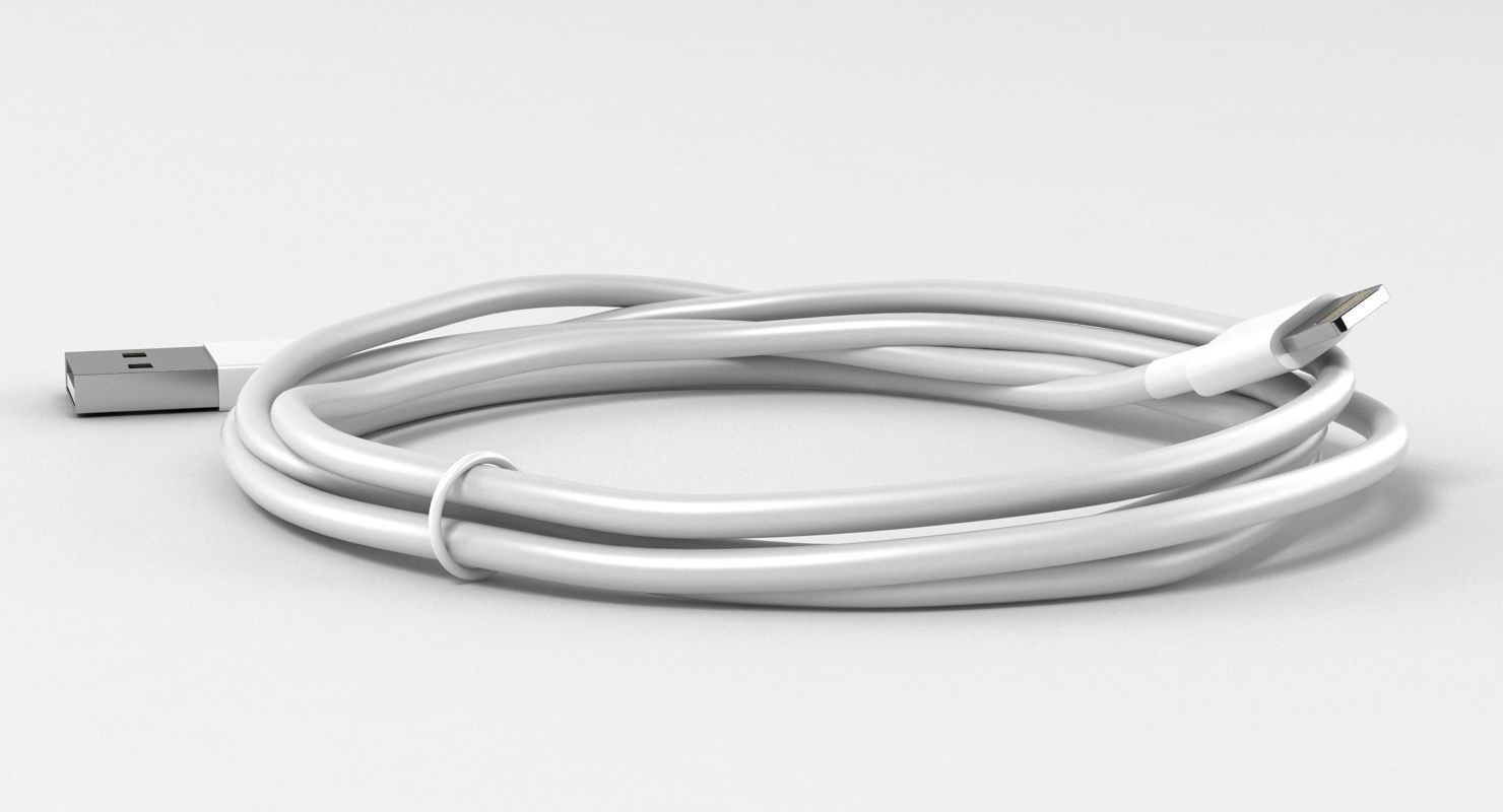 Apple Lightning Cable 3D model_6